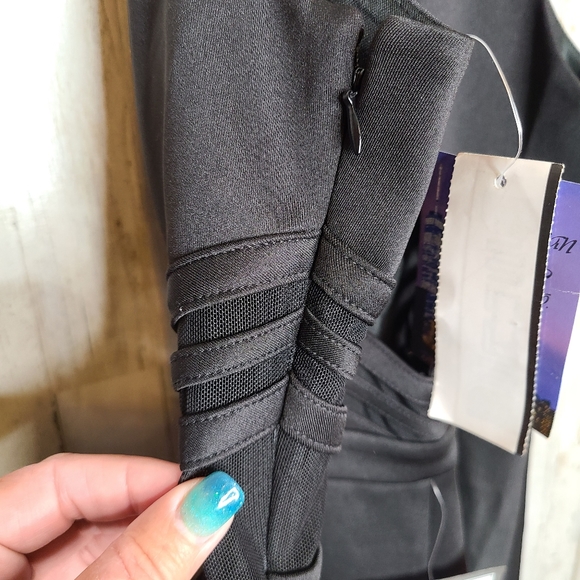 Morgan & Co Black Fit & Flare Dress Party Dance Evening Dress - Picture 13 of 15